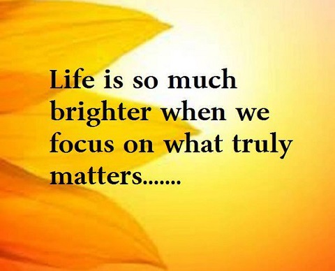 focus on what matters